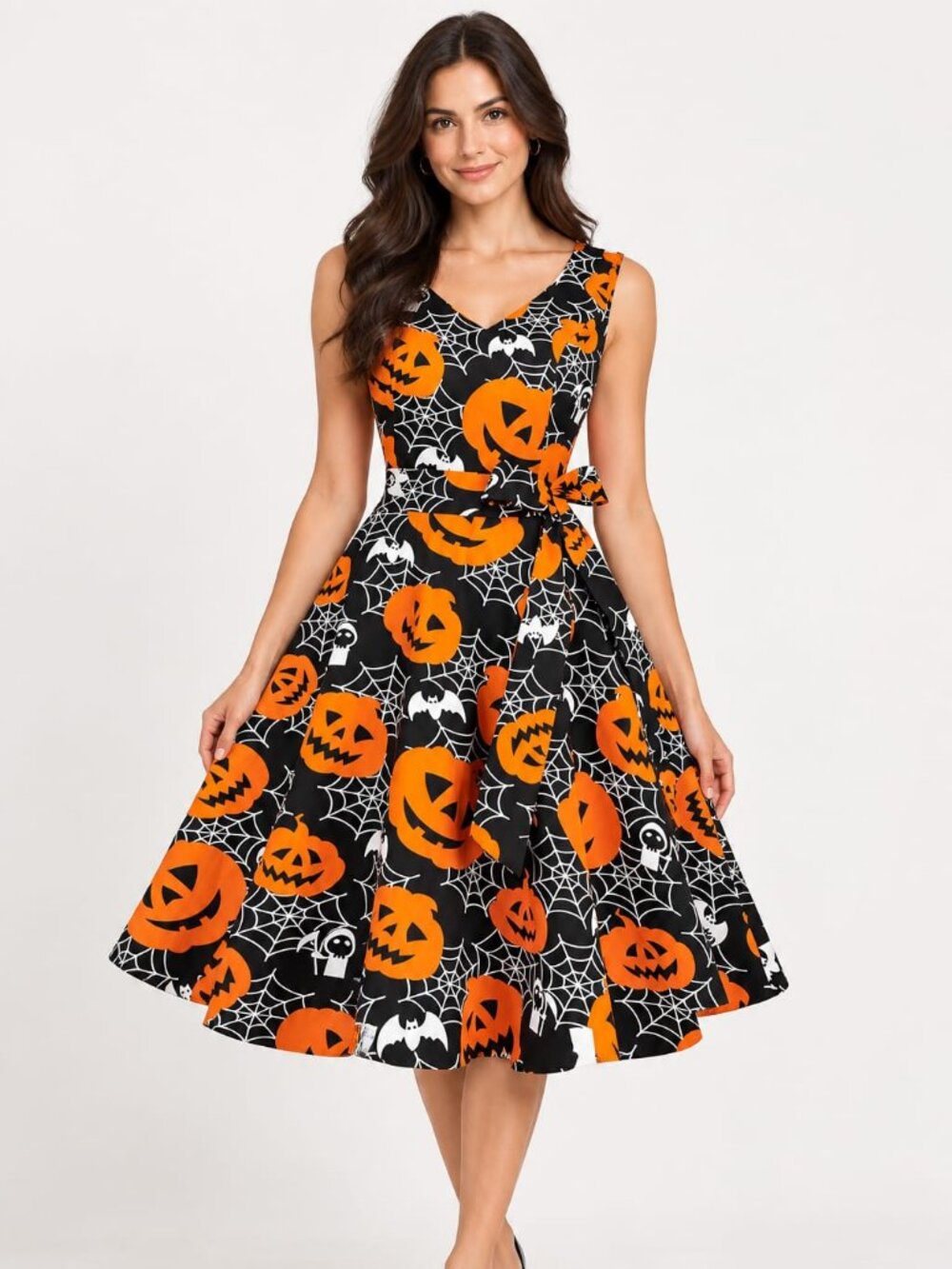 Women's 50s 60s Vintage Sleeveless Dress